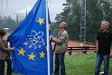 Raising the flag